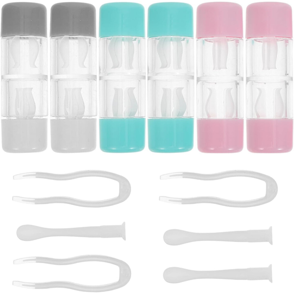 Hkhbjs 3Sets Contact Lens Tools Kit Portable Plastic Storage Case Applicator And Remover Tools For Daily Use And Travel
