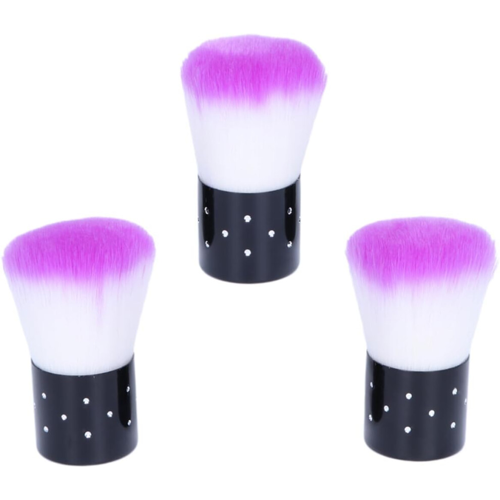 Hkhbjs Purple 3Pcs Manicure Dust Powder Brush Cosmetic Makeup Brush For Professional Salon Home Use