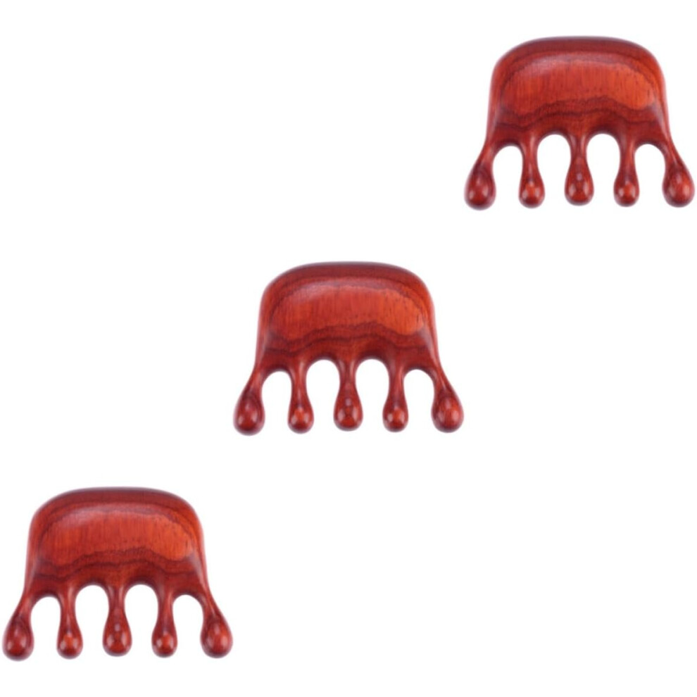 Hkhbjs 3Pcs Wooden Comb Comfortable Scalp Massaging Tool For Head Massaging Tool