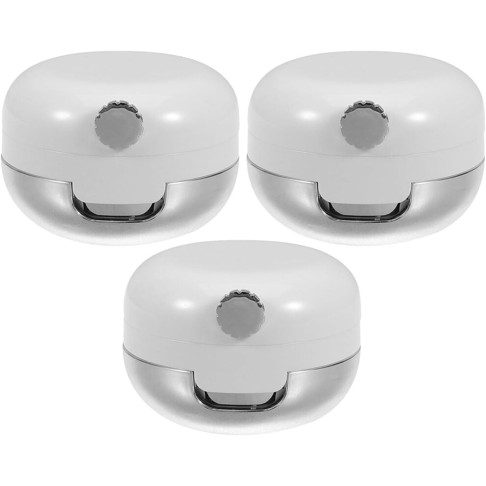Hkhbjs 3Pcs Refillable Lip Balm Containers Small Travel Cosmetic Jars With Silicone Applicator And Mirror Li