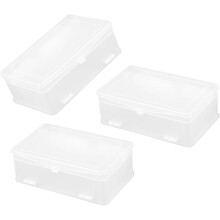 3-teilige Aufbewahrungsbox für Nagelwerkzeuge, doppelwandiger Kunststoffkoffer mit Trennfächern für Nagelzubehör