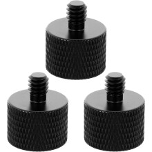 5/8-Zoll-auf-1/4-Zoll-Schraubadapter, 3-teilig, Aluminiumlegierung, für Mikrofonstativ-Halterung