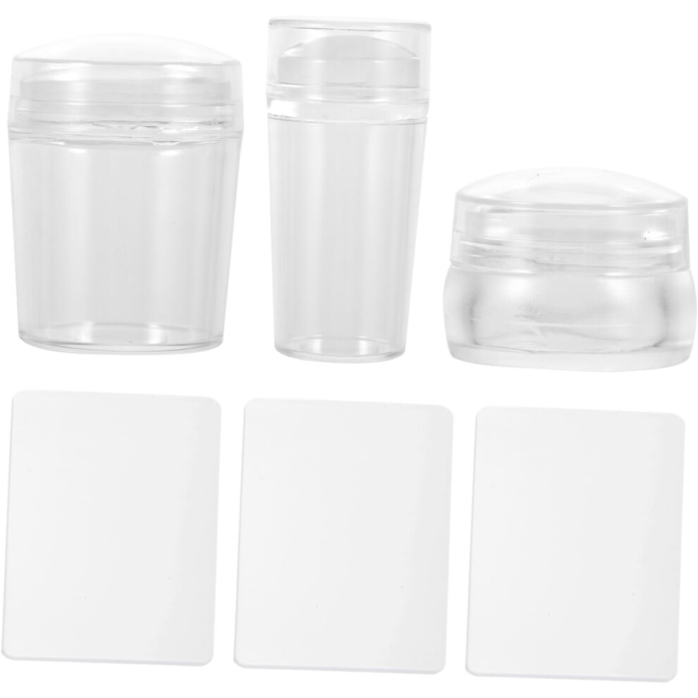 Hkhbjs 3Sets Nail Art Stamp Reusable Nail Stamper Scrapers For Manicure For Household Use Manicure Tools Necessity