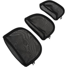 3-teiliges Kosmetik-Organizer-Set aus Netzgarn, tragbare Reise-Make-up-Tasche, Schnürgeldbörsen