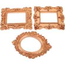 3er-Pack winzige Vintage-Bilderrahmen, Mini-Antik-Fotorahmen für Nagelkunst, Dekorationen und Schmuck