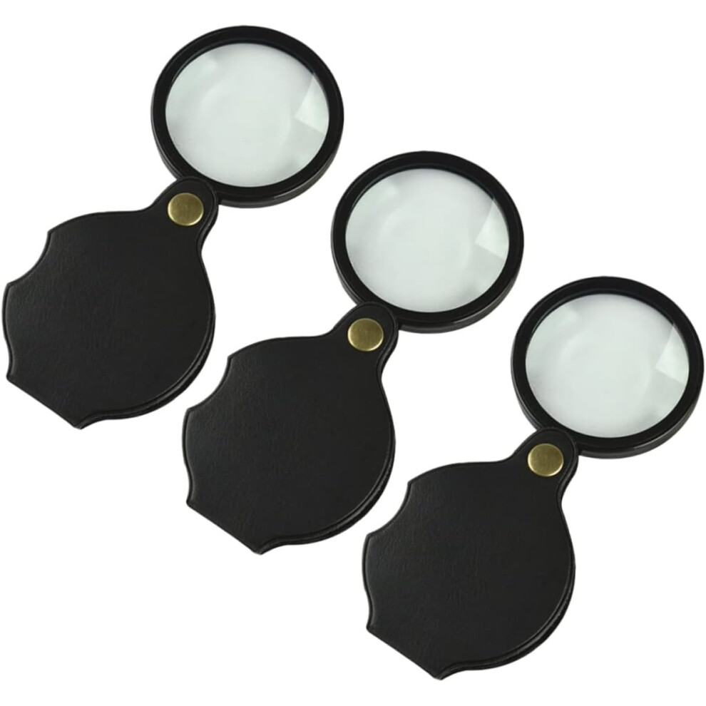 Hkhbjs 3Pcs Foldable Magnifier Portable Reading Magnifying Glass Observation Magnifier