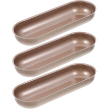 3-teiliges Set aus antihaftbeschichteter Hot-Dog-Form und länglicher Brotbackform aus Kohlenstoffstahl