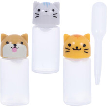 Mini bouteilles à sauce, petites bouteilles en plastique en forme d'animaux, faciles à transporter, surface lisse