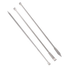 Ensemble de 3 mini-cuillères de laboratoire en acier inoxydable, micro-cuillères et spatules portables
