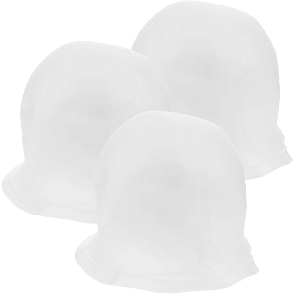 Hkhbjs 3Pcs Reusable Silicone Hair Dye Cap Highlighting Cap