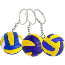 3er-Set Volleyball-Schlüsselanhänger, kreative Sport-Schlüsselringe, einzigartige Anhänger aus Legierung und Leder, dekorativ