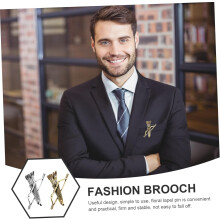 2er-Pack Broschen im Barockstil, kleine dekorative Anstecknadeln für Damen und Herren, langlebige, elegante Vintage-Metallaccessoires