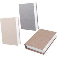 3er-Set Azabu Dekorative Buchboxen für die Feiertage, Aufbewahrung aus Stoff, künstliche Bücher, Stapelmodelle