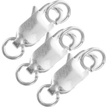 Stück 10 mm 925 Sterling Silber Karabinerverschluss Doppel-Binderinge DIY Schmuckzubehör