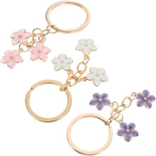 3-teiliges Kirschblüten-Schlüsselanhänger-Set, florale Schlüsselanhänger-Accessoires