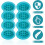 2pcs Turquoise Silicone Soap Massage Bars Mold with 4 Cavities 6
