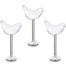 3-teiliges Set vogelförmiger Weingläser zum Mixen von Cocktails und Trinken von Wodka