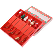 Kit de cuillères et fourchettes à dessert de Noël - Décorations de Noël