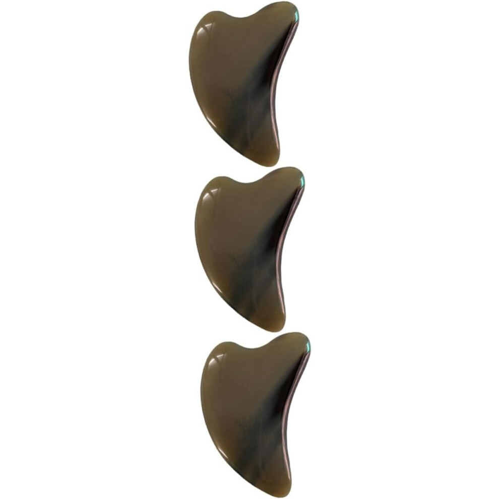 Hkhbjs 3Pcs Scraping Massage Board Guasha Board For Body And Face Ox Horn Massager