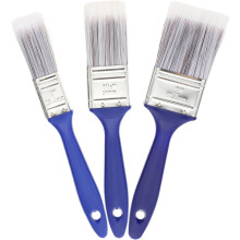3-teiliges Nylon-Klebstofffadenpinsel-Set mit blauem PVC-Griff, flache Universalpinsel 25 mm, 38 mm, 50 mm