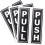 6pcs Pull Push Door Stickers Round Removable Door Decals Black 1