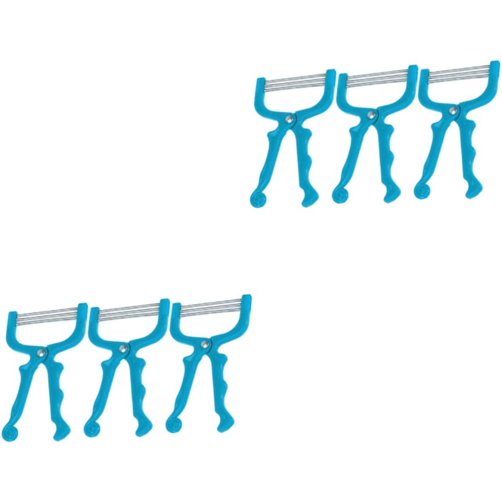 Hkhbjs Blue 6Pcs Facial Hair Removal Tool Portable Eyebrow Threader Lip Hair Spring Manual Epilator Skin Care Tool