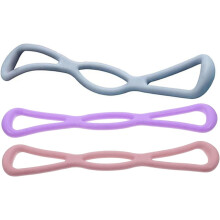 8-teiliges Widerstandsband-Set, hochelastisches Stretchband für Yoga und Fitness, inklusive Pink, Blau und Lila