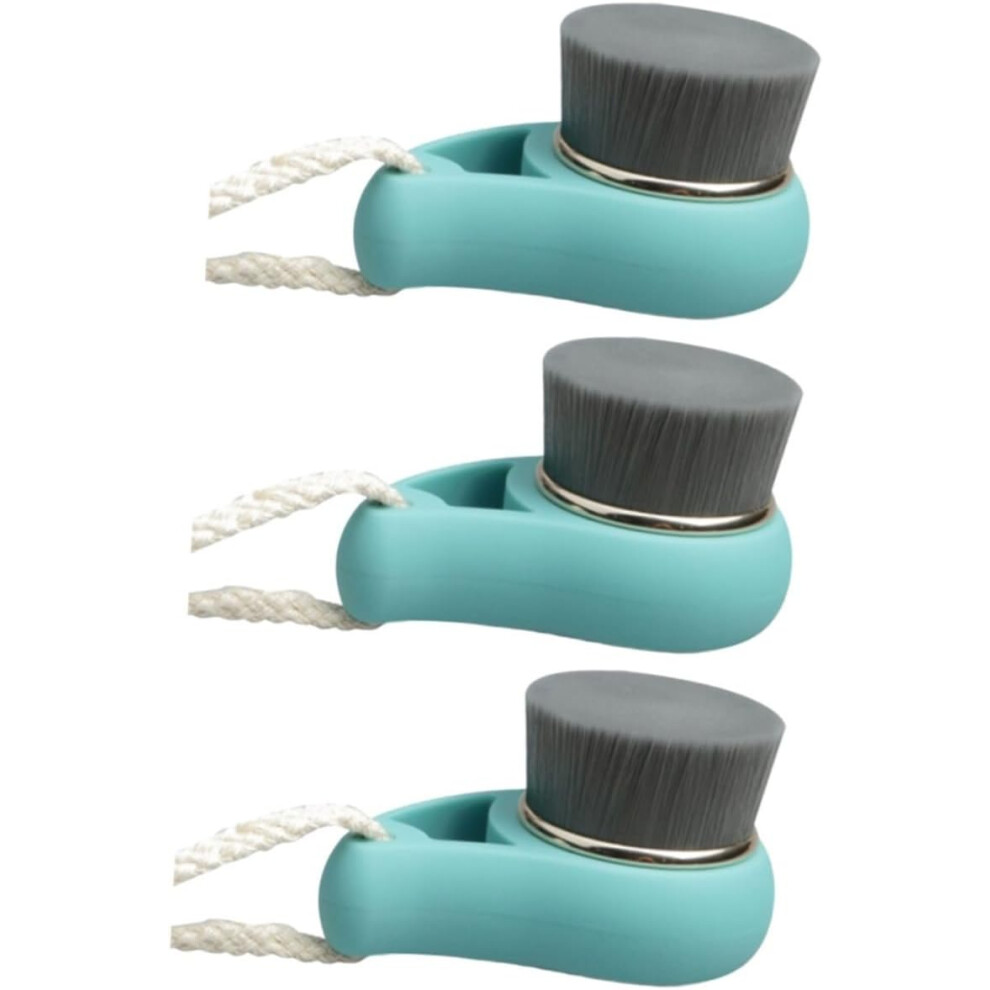 Hkhbjs Blue 3Pcs Face Washers Makeup Brush Cleaner Nanometer Bamboo Facial Cleansing Tool
