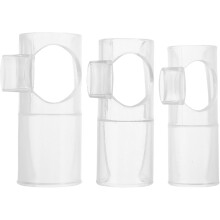 3-delige set fluitmondstukken met nylon membraanbeschermer, eenvoudig te gebruiken voor toonhoogteregeling en als hulpmiddel voor fluitgebruik.