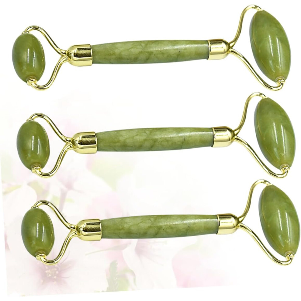 Hkhbjs 3Pcs Jade Facial Massage Tool Portable Skin Care Roller