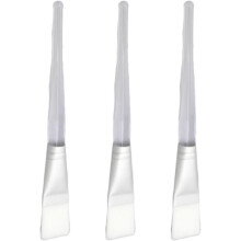 3 brochas para mascarillas faciales con mango de cristal, aplicadoras de maquillaje profesionales para la aplicación de mascarillas faciales.