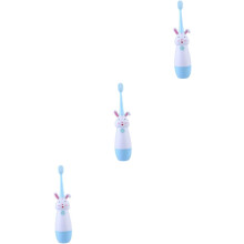 3 szett Cartoon Sonic Vibrates elektromos fogkefe fiúknak és lányoknak, fiú és lány fogkefe, puha sörtékkel