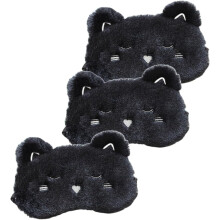 3pcs Adorable Dog Sleep Masks Soft Eye Patches for Travel Block Light Comfortable Eye Covers