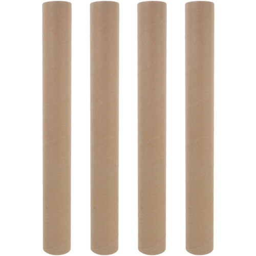 4Pcs Round Kraft Paper Mailing Tubes with Plastic End Caps, 50Mm Inner Diameter