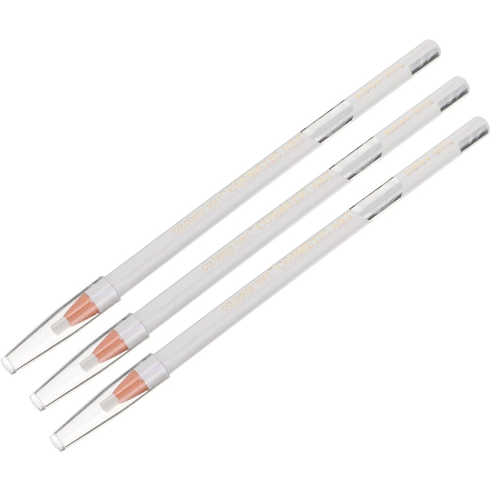 Hkhbjs 3Pcs White Eyebrow Eyeliner Pencil Highlighter Makeup Pen Peel-Off Liner