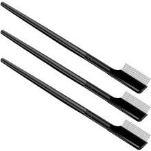 Lot de 3 peignes à cils avec brosse pour une application précise du maquillage.
