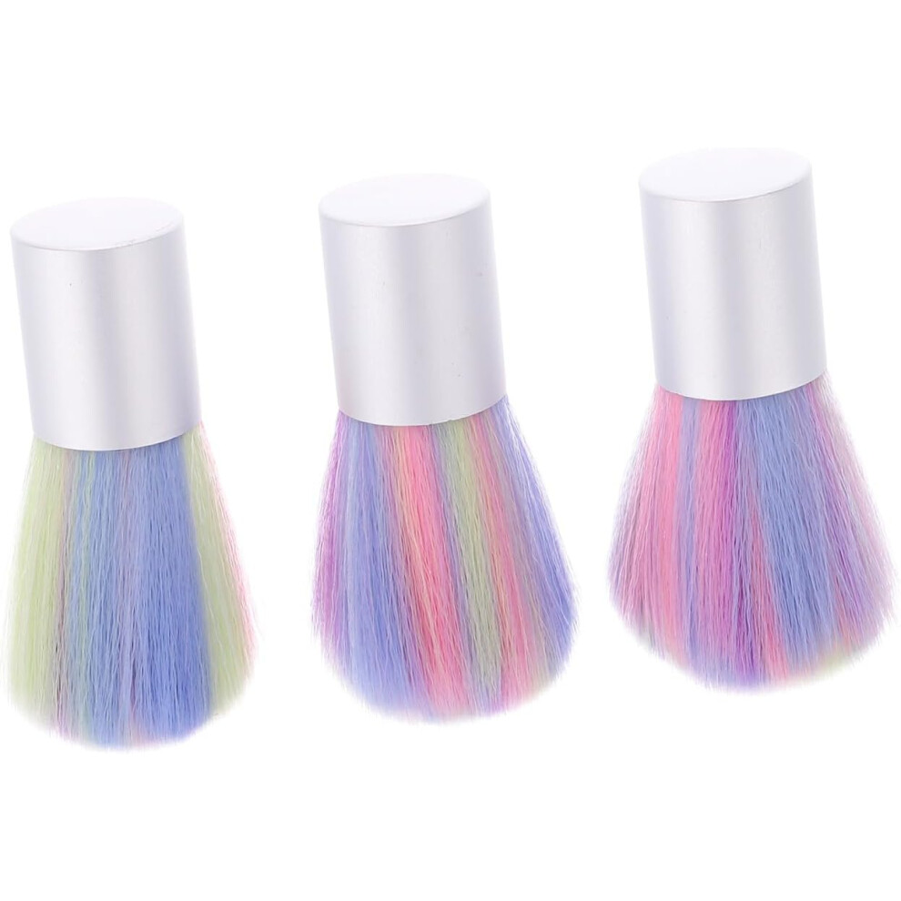Hkhbjs Portable Nail Dust Brush 3Pcs Short Cosmetic Nail Art Brushes For Manicure At Home And Salon