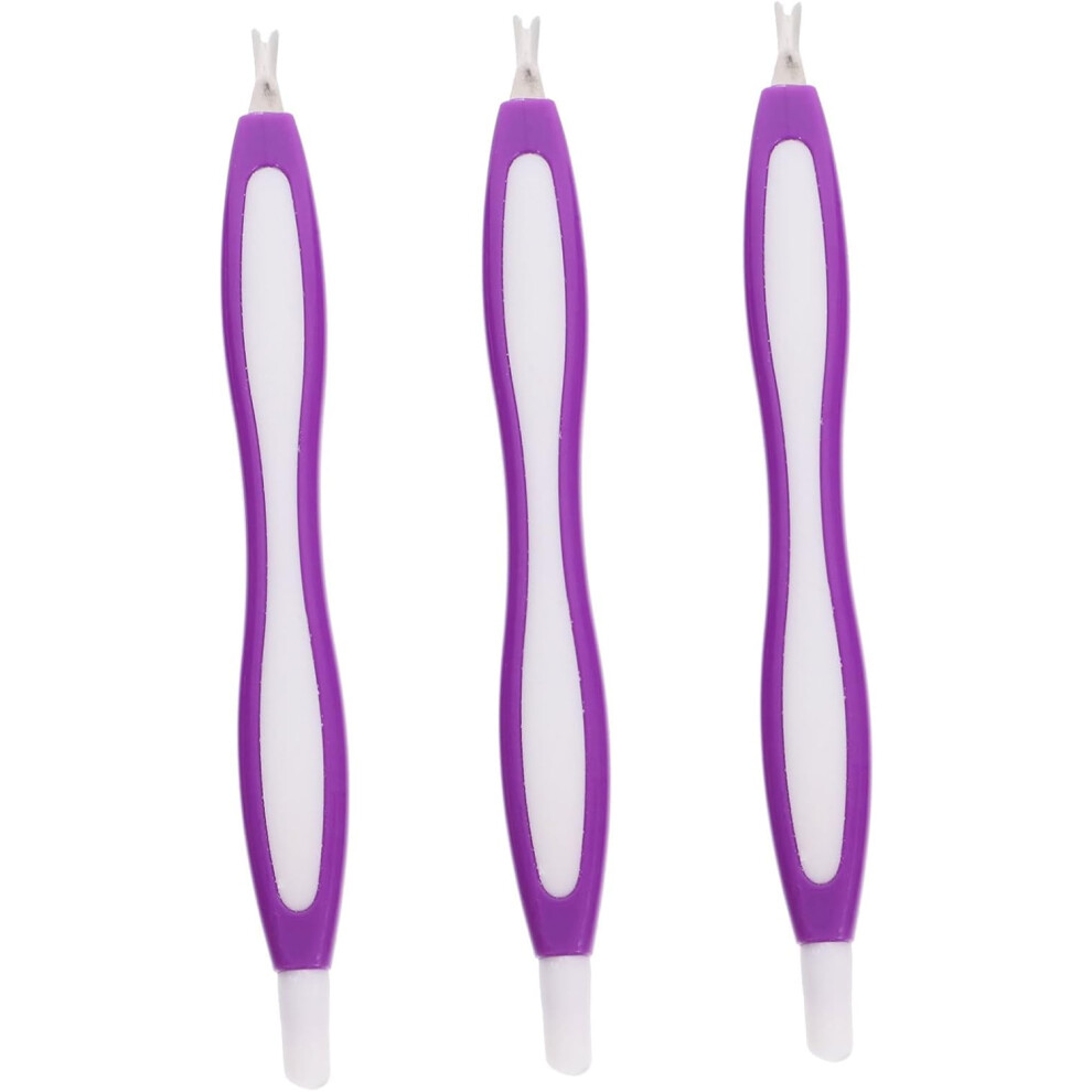 Hkhbjs 3Pcs Stainless Steel Dead Skin Fork And Cuticle Pusher Set Rustproof Nail Care Tools