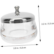 2pcs Nail Polish Remover Cup Glass Craft Cup for Nail Art Tool Liquid Holding Convenient Use in Manicure Salon