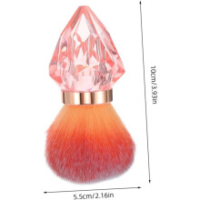 2 τεμάχια Diamond Nail Dust Brush Soft Nail Art Powder Remover Brush and Beauty