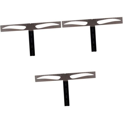 3pcs Professional Eyebrow Stencil Ruler for Eyebrows Measuring Reusable Three-point Balance Positioning Kit