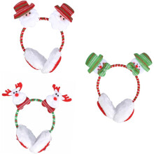3pcs Christmas Headband Earmuffs Winter Warm Ear Covers
