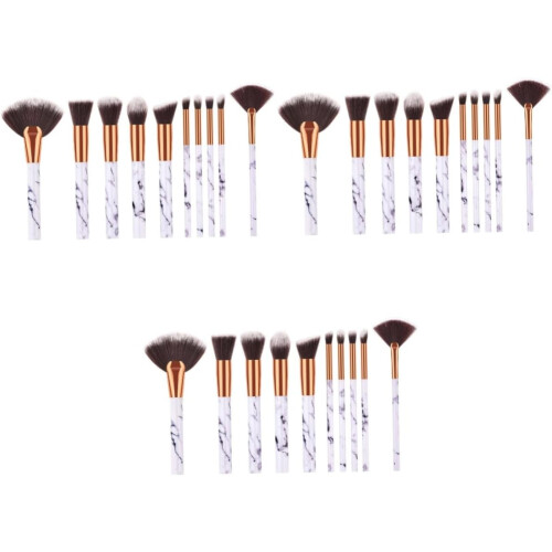 30pcs Professional Nylon Makeup Brush Set Marble Look Makeup Brush