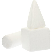 3-teiliges Set aus Schaumstoff-Malblöcken für Kinder, pädagogisches Bastelprojekt, leere Dreiecke, quadratische Zylinderformen