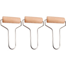 Lot de 3 rouleaux à pâtisserie en bois pour poterie, argile polymère et outils de modelage.
