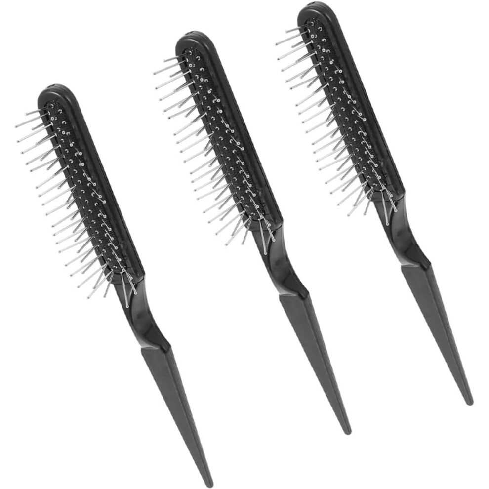 Hkhbjs Unisex Black 3Pcs Hair Comb Pointed Tail Airbag Combs Barber Shop Styling For Smoothing Hair And Massage