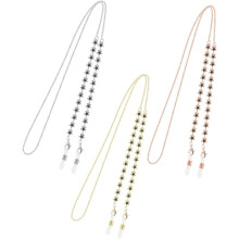 Thick Electroplated Eyeglasses Chain 3pcs Small Flower Pendant Multi-purpose Mask and Glasses Cord