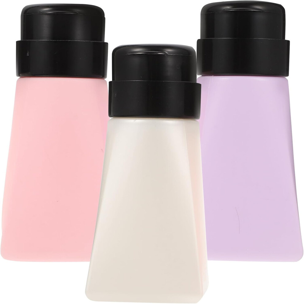 Hkhbjs 3Pcs Nail Polish Remover Press Bottles Portable Manicure Pump Dispensers