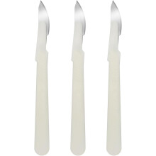 3-teiliges Brotschneider-Set mit komfortablem Griff, praktischem Design, weißem Kunststoff und Metall