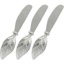 Lot de 3 couteaux à beurre, spatule à beurre pratique, alliage de zinc robuste, facile d'entretien, argenté, multifonction